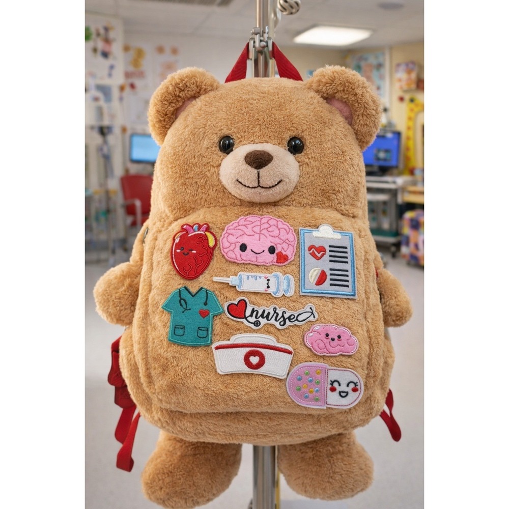 Nurse Package 9pc Kawaii Medical Iron On Patches Set Scrubs Brain Heart Syringe - Picture 3 of 4